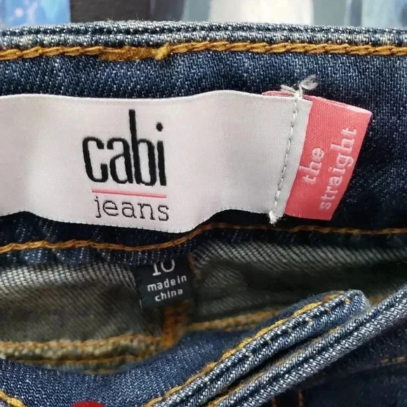 CAbi #5166 The Straight Leg Jeans Dark 2 - Picture 5 of 5